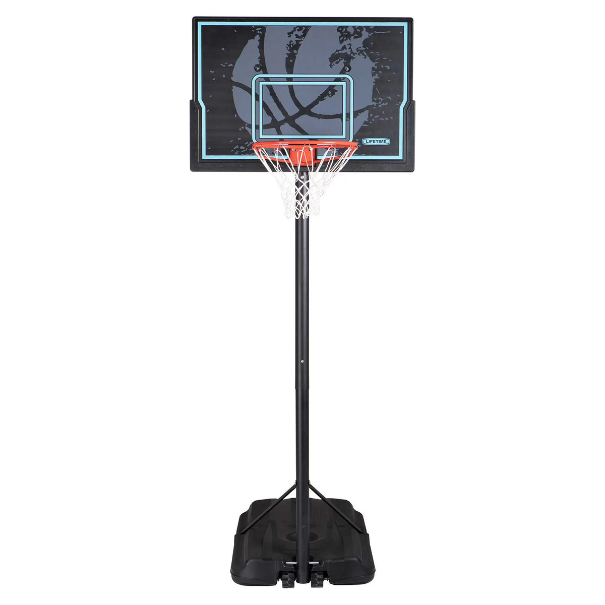 44 In. Adjustable Portable Basketball Hoop and 29.5 Basketball X8170