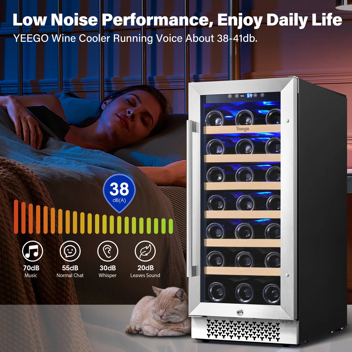 15" 33 Bottle Wine Refrigerator with Digital Temperature Control H484320