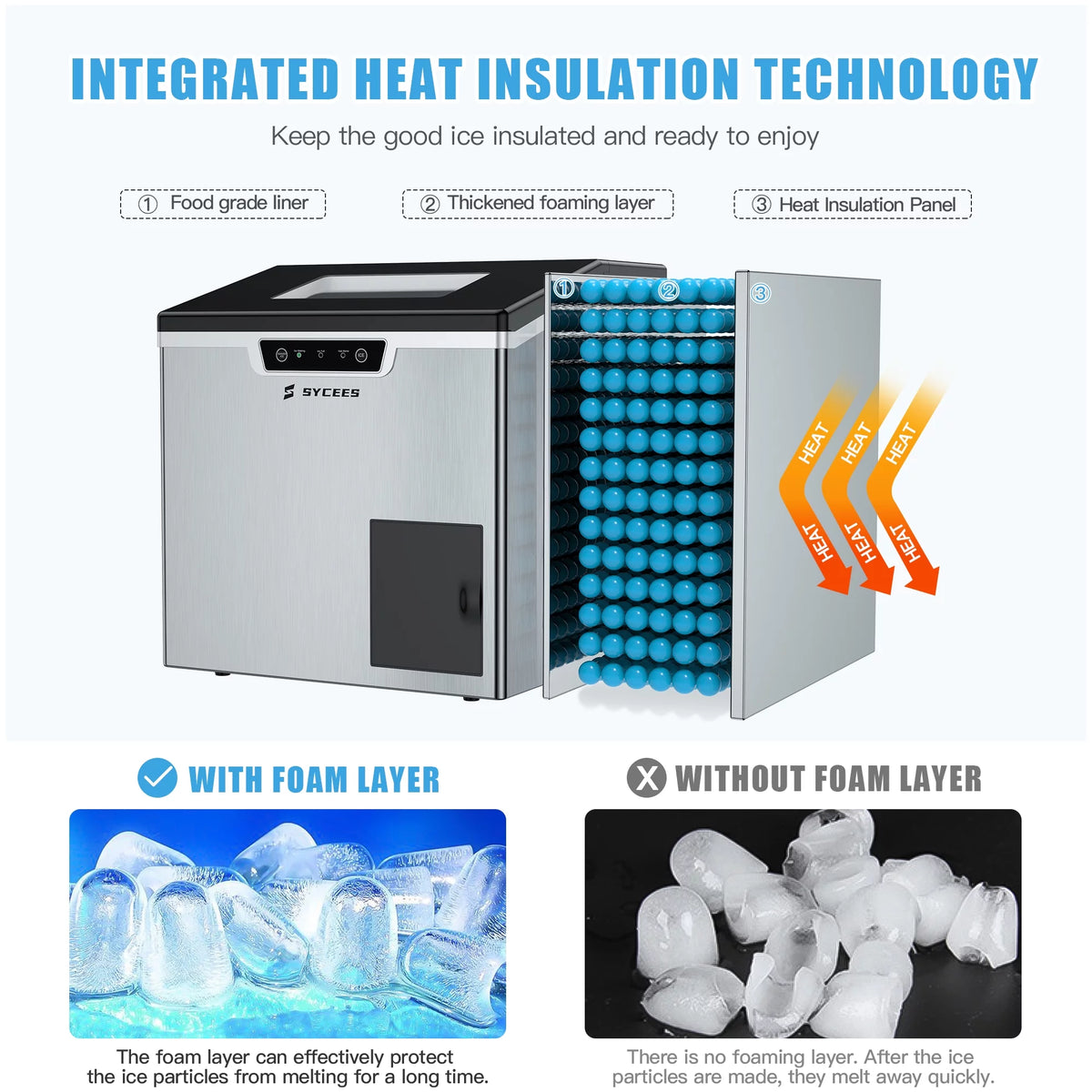 Portable 2 in 1 Ice Maker & Shaver with Ice Scoop M120814