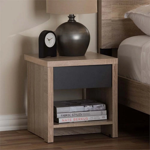 1 Drawer Wood Nightstand V339733