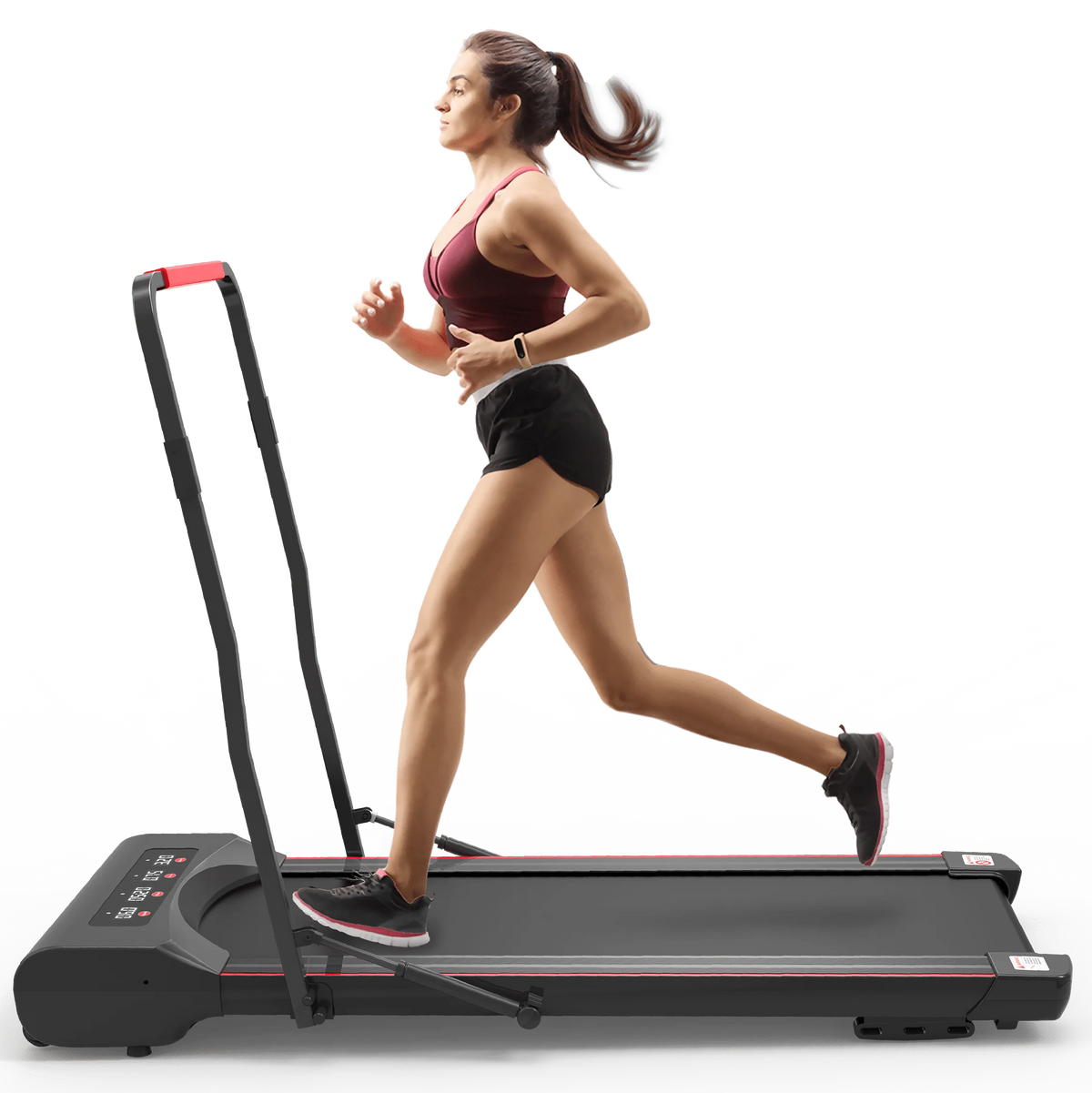 2 in 1 Folding Electric Treadmill with Remote Control Y8488