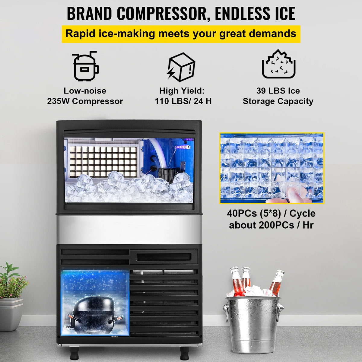 110V Commercial Ice Maker M254584