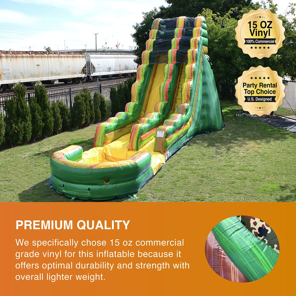19' Inflatable Water Slide with Splash Pool L13662