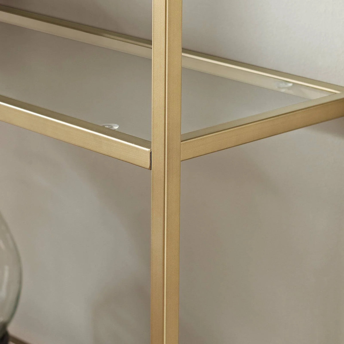 4 Shelf Glass Metal Etagere Bookcase P87049