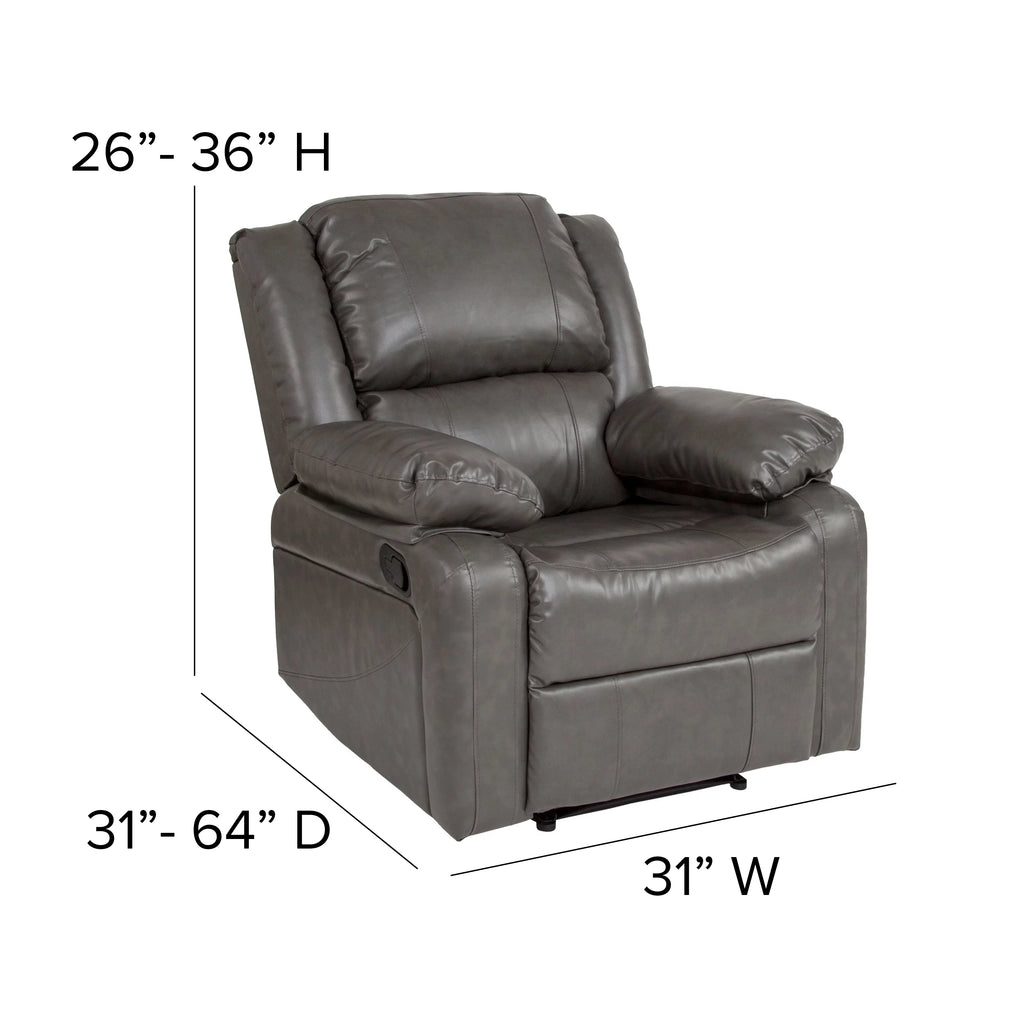 Gray LeatherSoft Recliner J22676