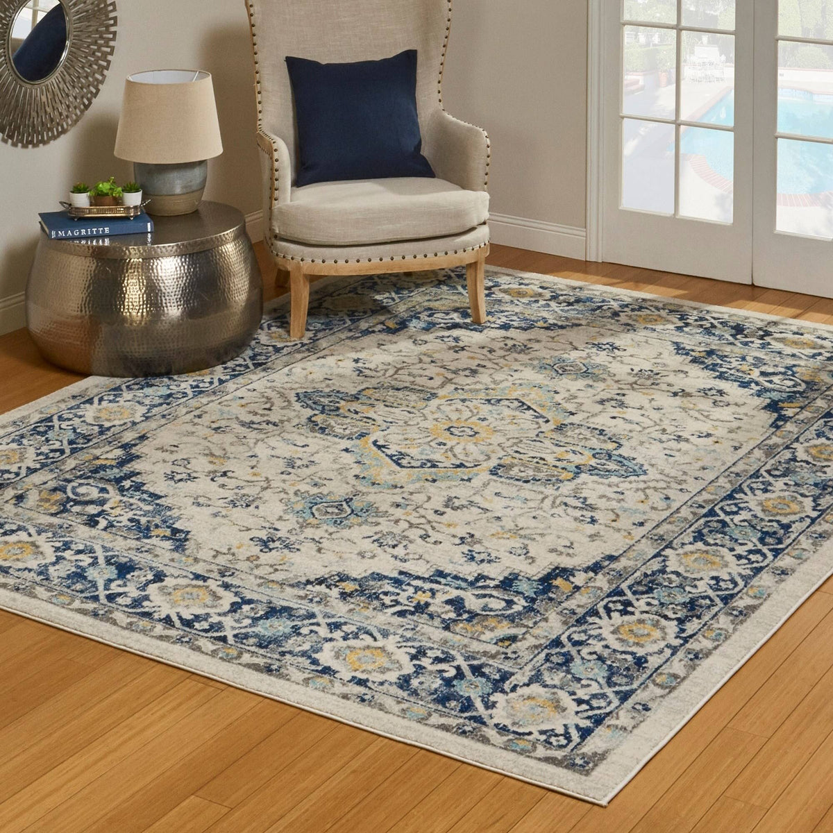 Navy 5 x 7 ft Indoor Area Rug J226756