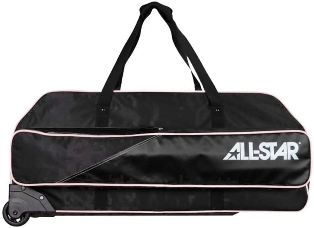 Black/White Rolling Baseball Catchers Equipment Duffle Bag U280