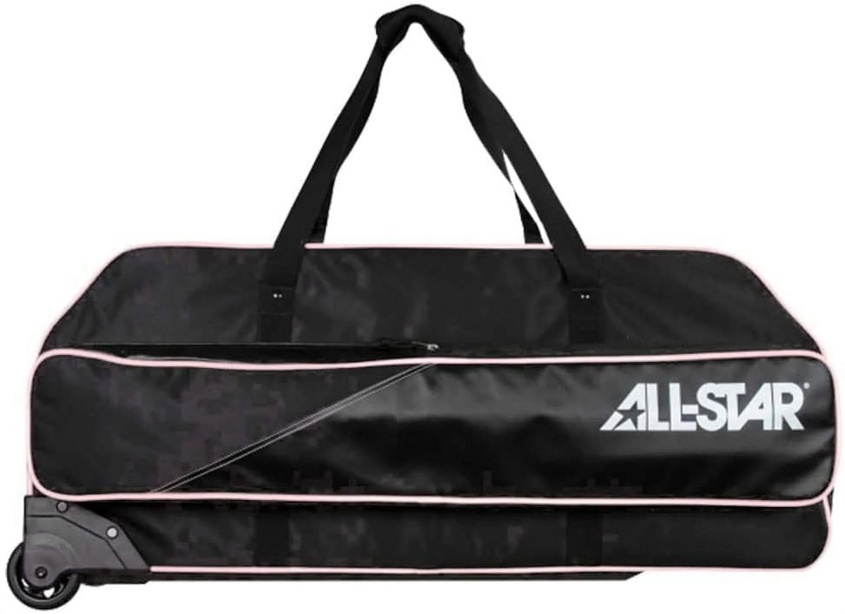 Black/White Rolling Baseball Catchers Equipment Duffle Bag U280