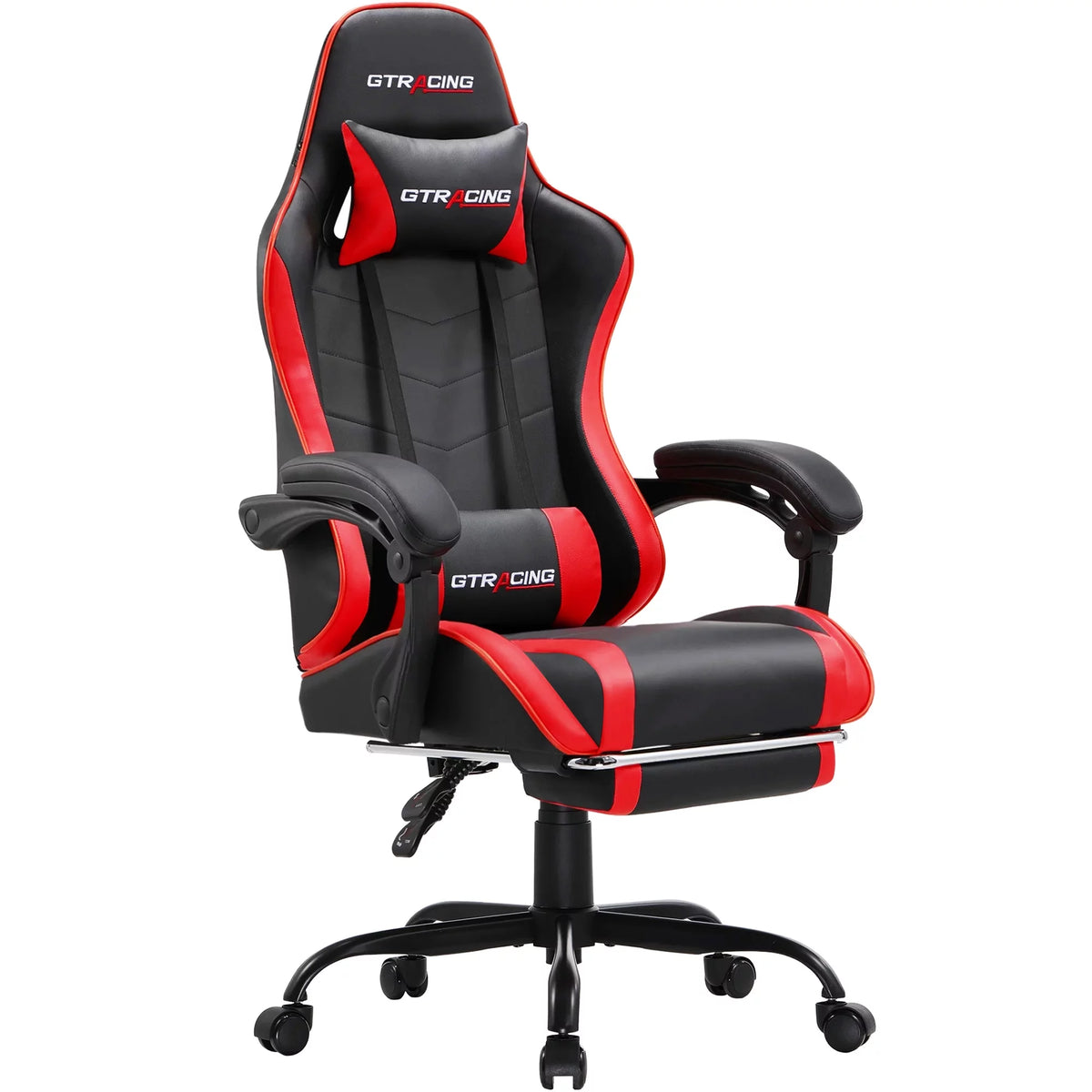 White Height Adjustable Reclining Gaming Chair with Footrest G28599