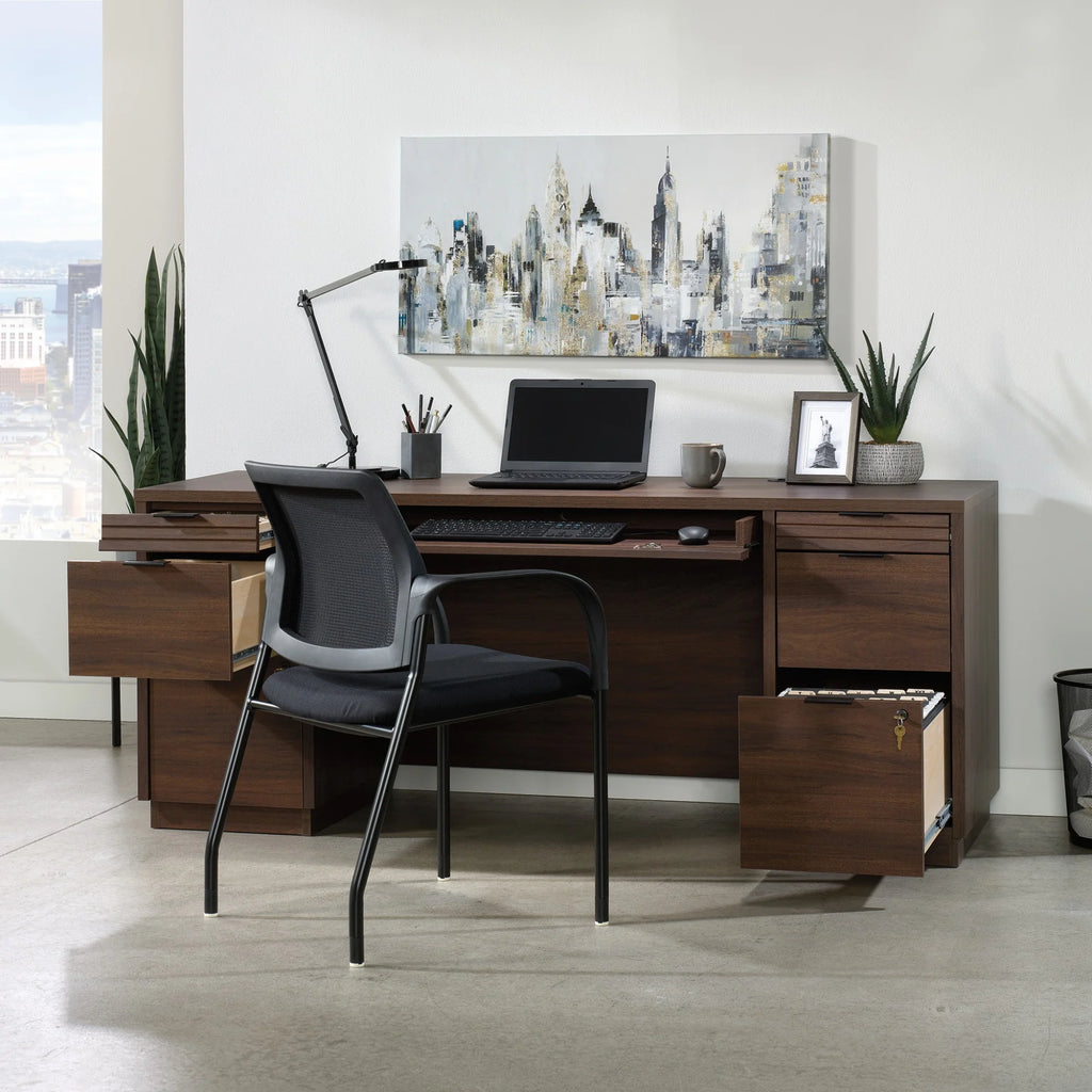 Spiced Mahogany Computer Credenza Desk Q2879