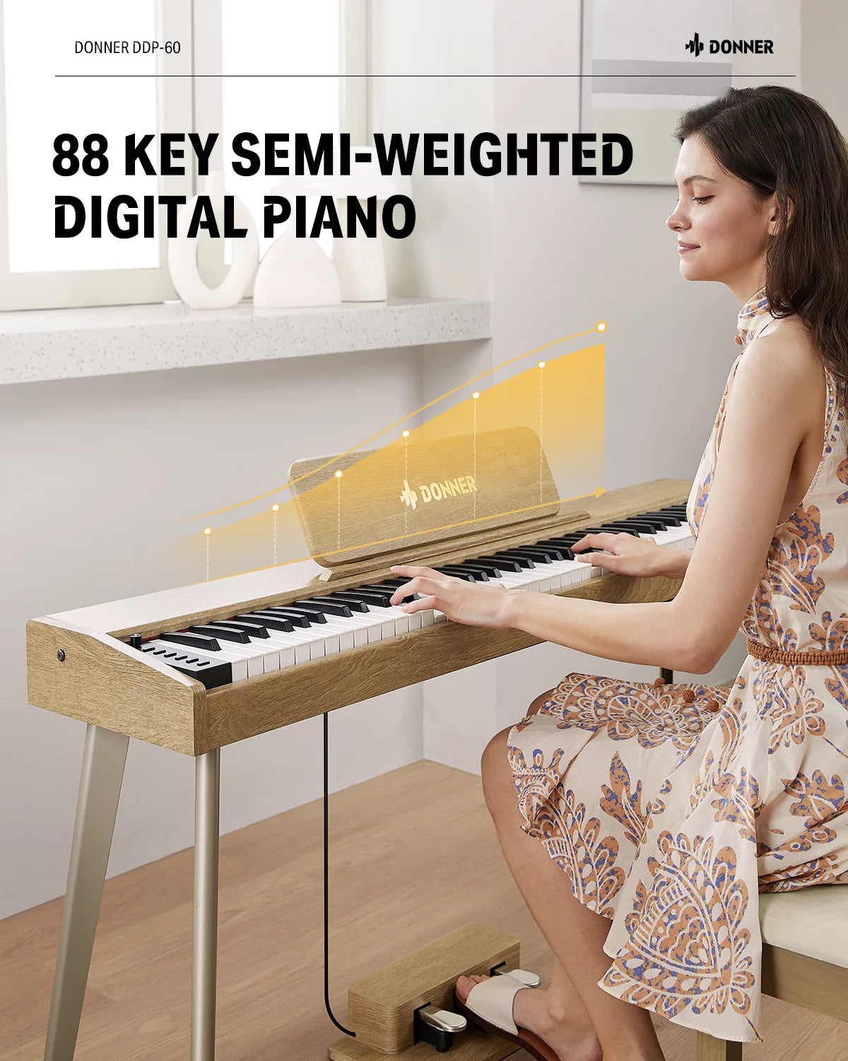 88 Key Digital Piano with Speakers F4508