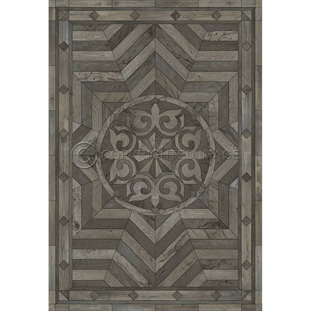 Distressed Grey Vintage Vinyl Runner B55648