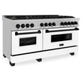 60 Gas Burner Electric Oven Stainless Steel White Matte Door C701