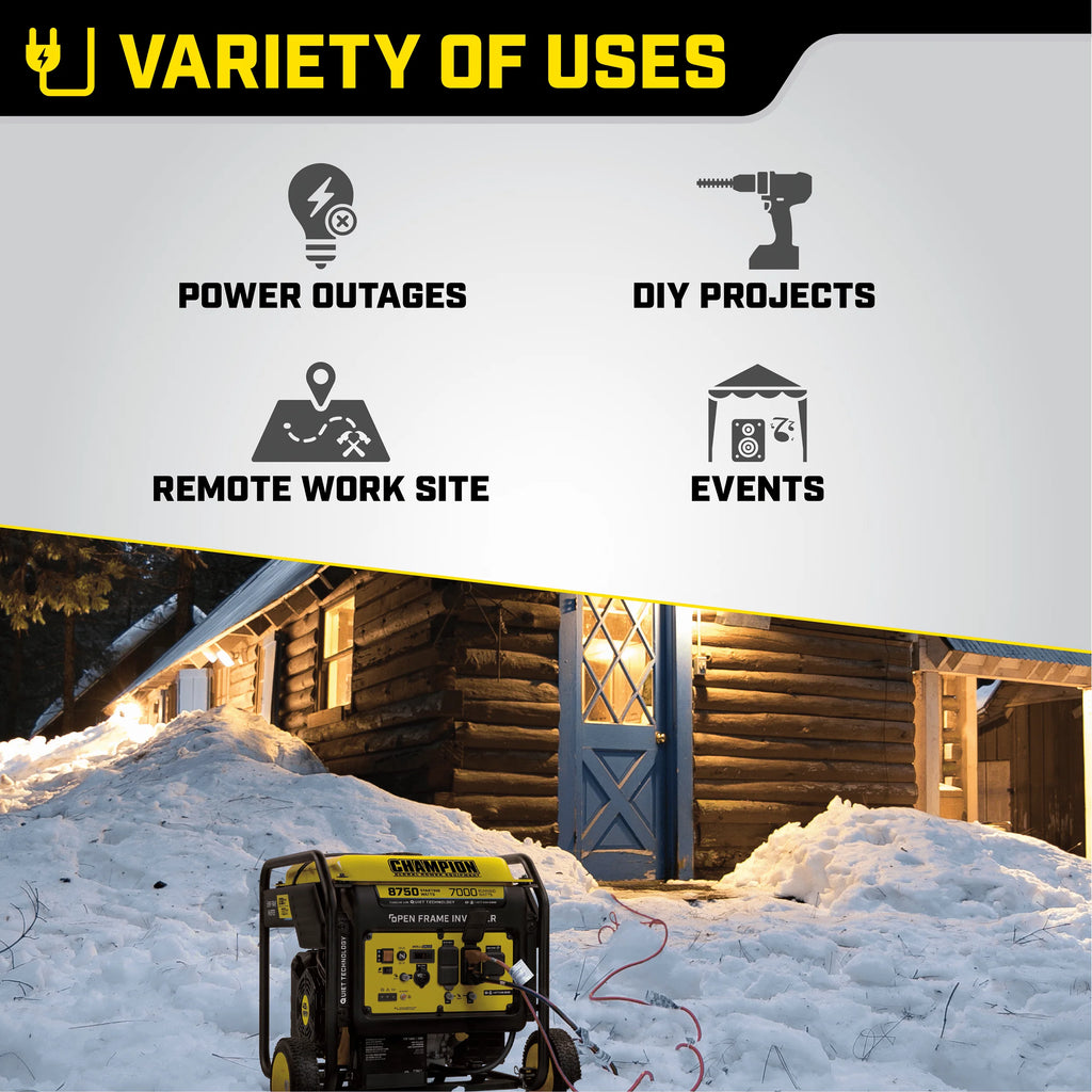 8750-Watt Open Frame Inverter with Electric Start J111051