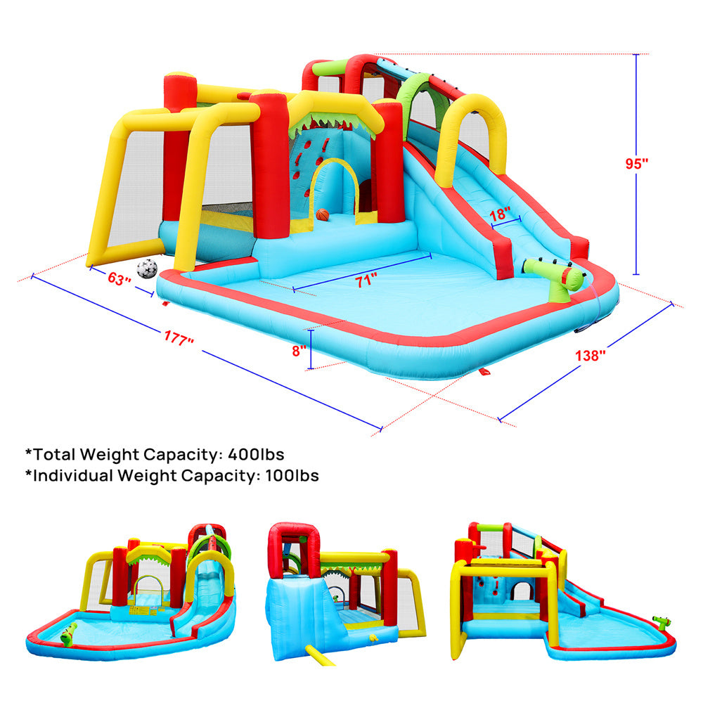 Inflatable Water Slide 7 in 1 Bounce House with Blower F750197