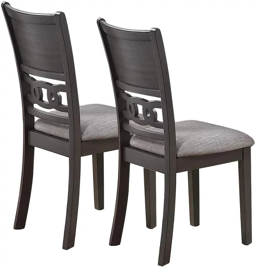 Set of 4 Grey Rubberwood Dining Chairs L4155