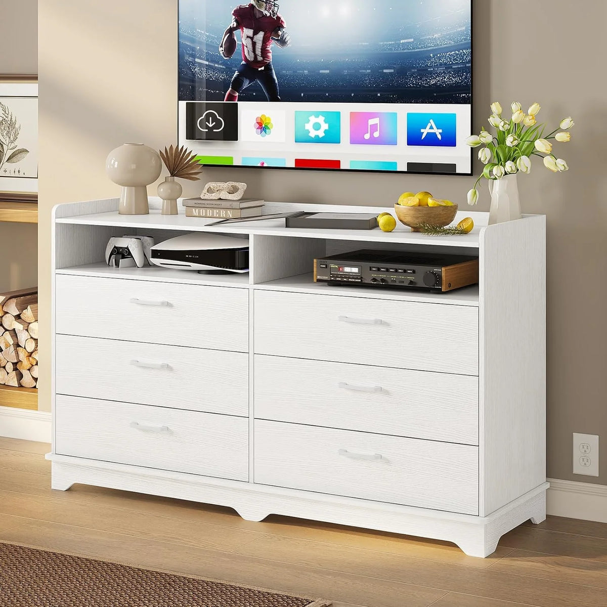 Black 6 Drawer Dresser A170151