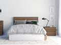 3 Piece Full Size Bedroom Set Walnut and White J83282