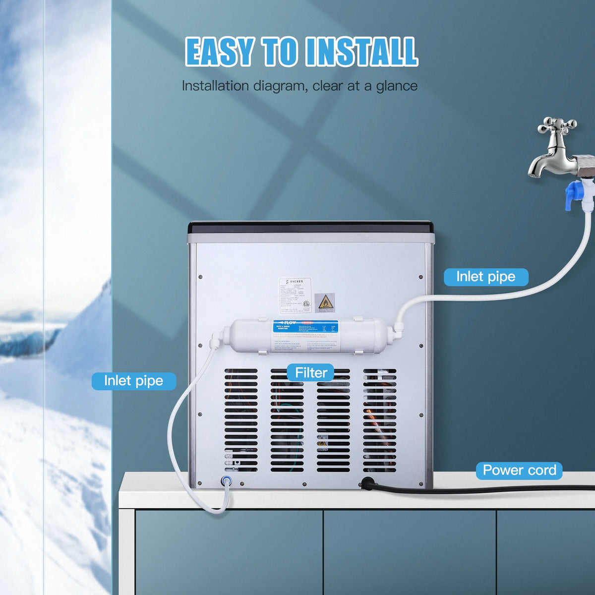 Portable 2 in 1 Ice Maker & Shaver with Ice Scoop M120814