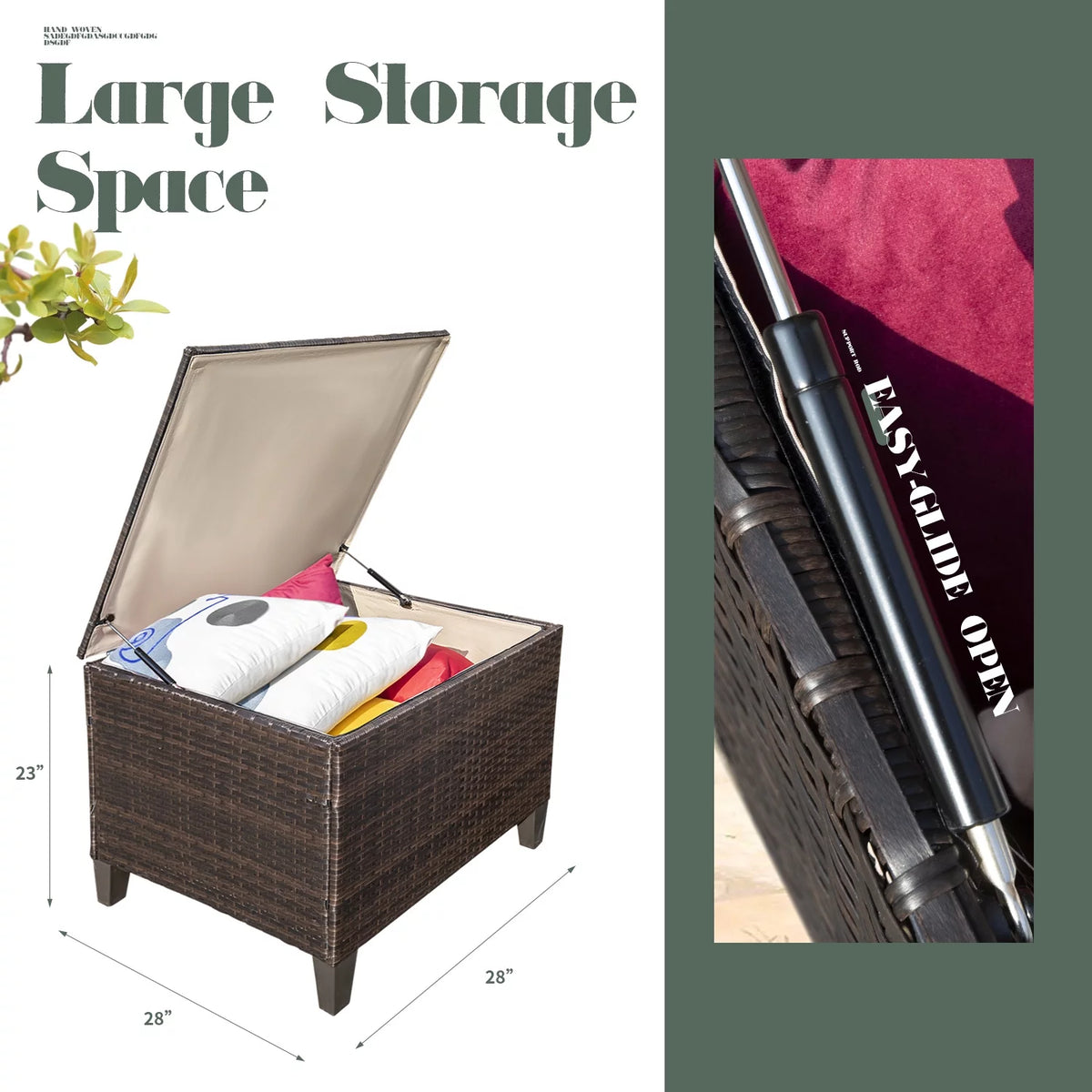 7 Pieces Wicker Rattan Sectional Sofa Set with Storage Box O4218