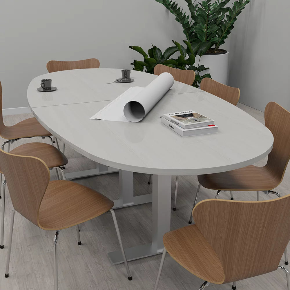 Oval Conference Table with Electric S80132
