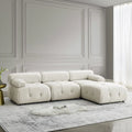 L Shaped Modular Sectional Sofa with Reversible Ottoman P367690