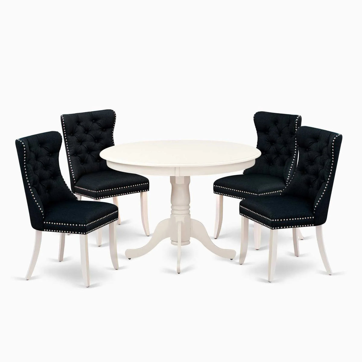 5 Piece Round Wooden Dining Table Set K909920