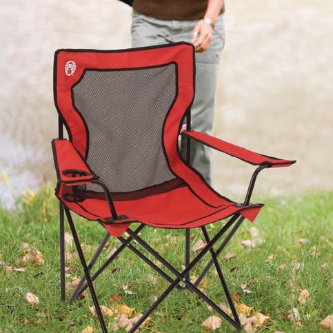 Mesh Quad Camping Chair with Carry Bag & Cup Holder L6939