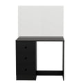 Black 3 Drawer Vanity Table with Mirror D105866
