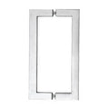 Brushed Stainless 24x22 Glass Mounted Pull Handle J8007