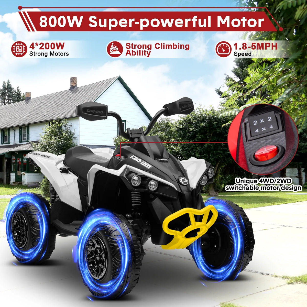 24V 4 Wheeler ATV with 2 Seater H542273