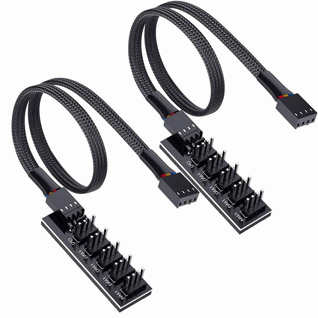 4-Pin PWM Fan Power Supply Cable 1 to 2 Splitter 10.5 inches G201