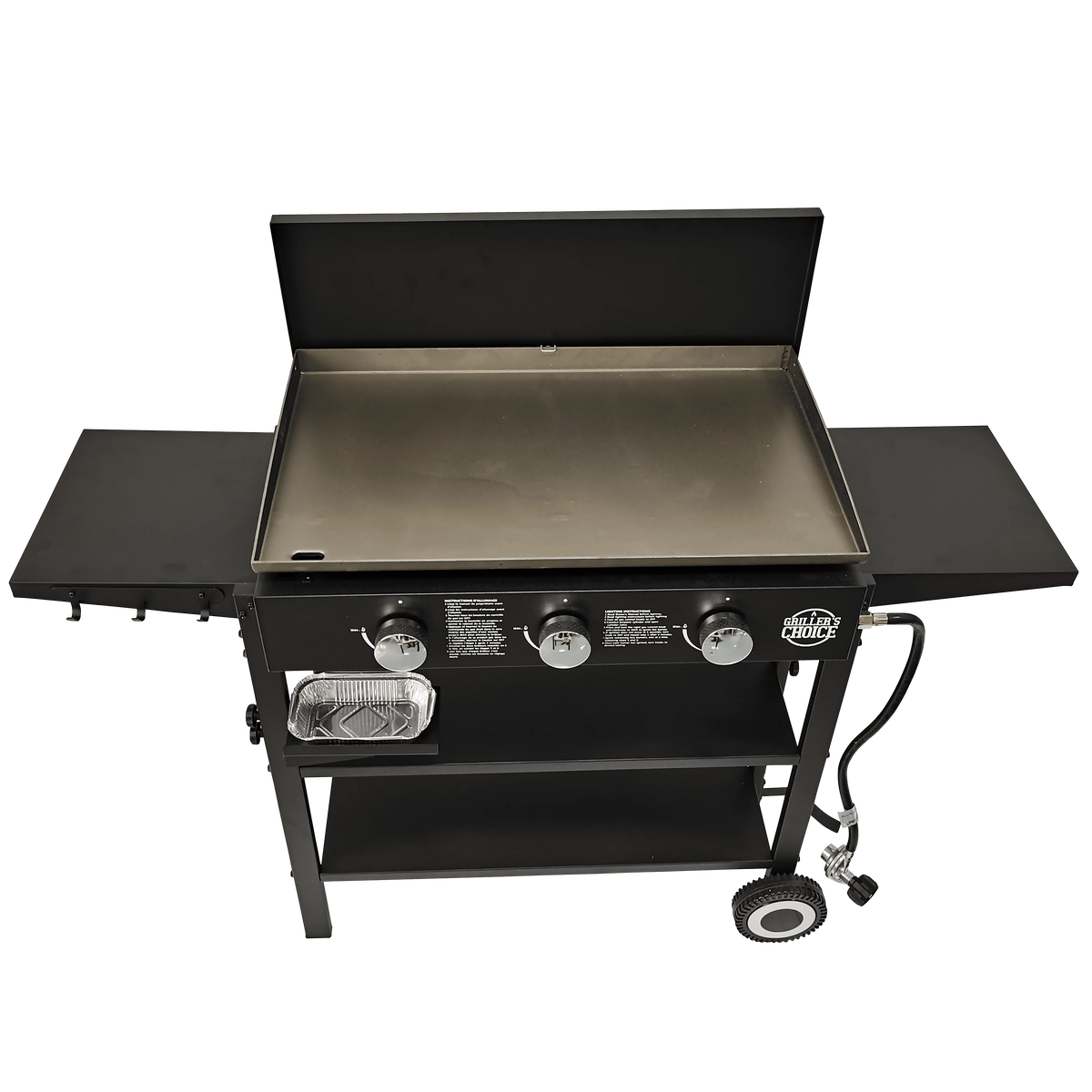 Outdoor Propane Flat Top Griddle Grill with Hood W3687