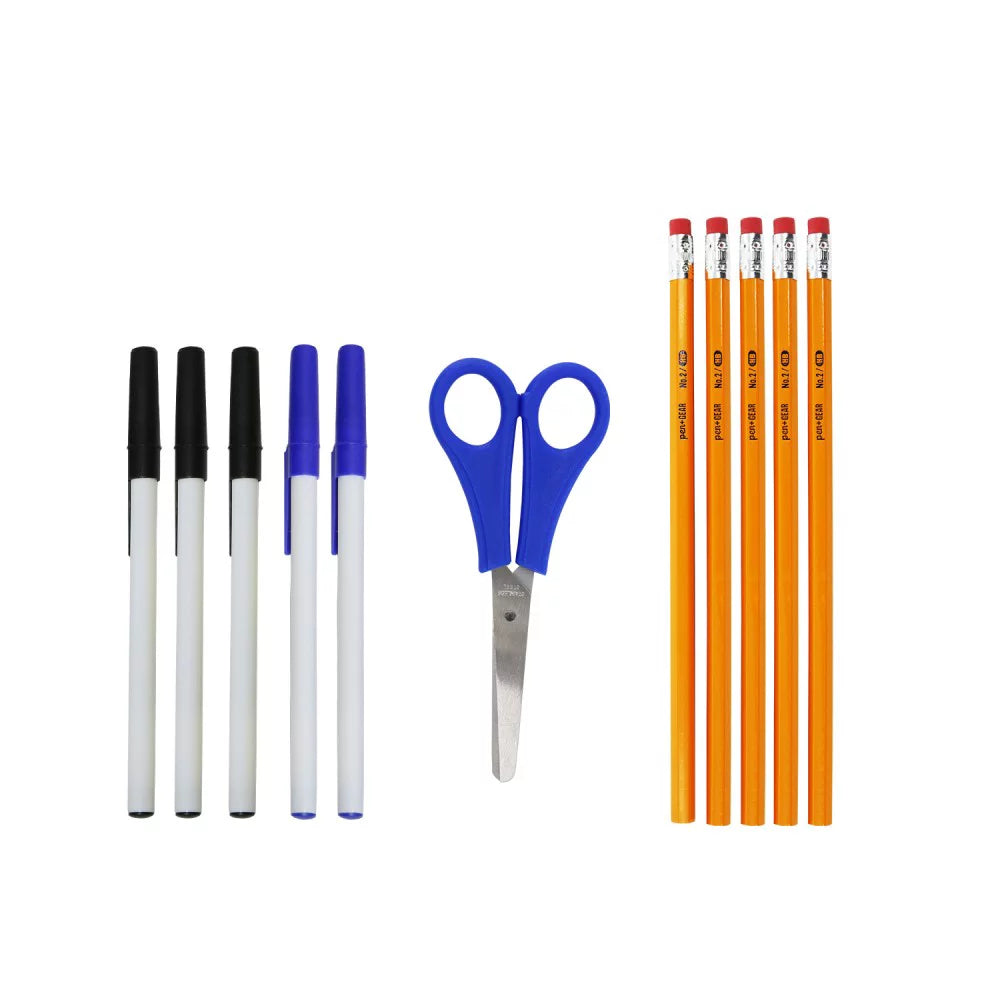 15 Inch 24 Pack Backpacks with 52 Piece School Supply Kits W24444