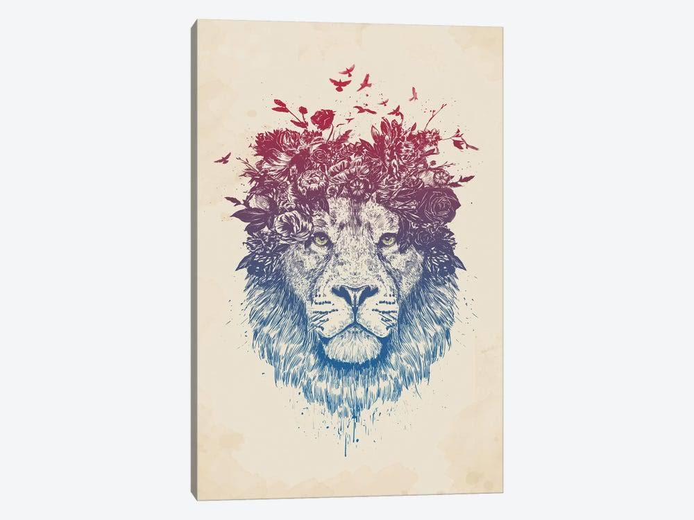 Canvas Wall Decor Prints Floral Lion X6035