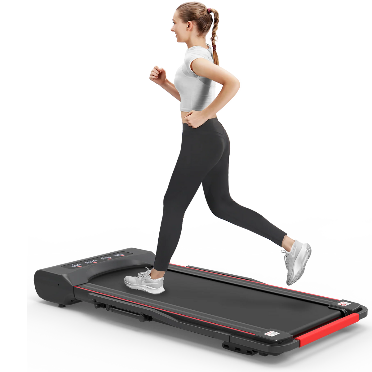 2 in 1 Folding Electric Treadmill with Remote Control Y8488