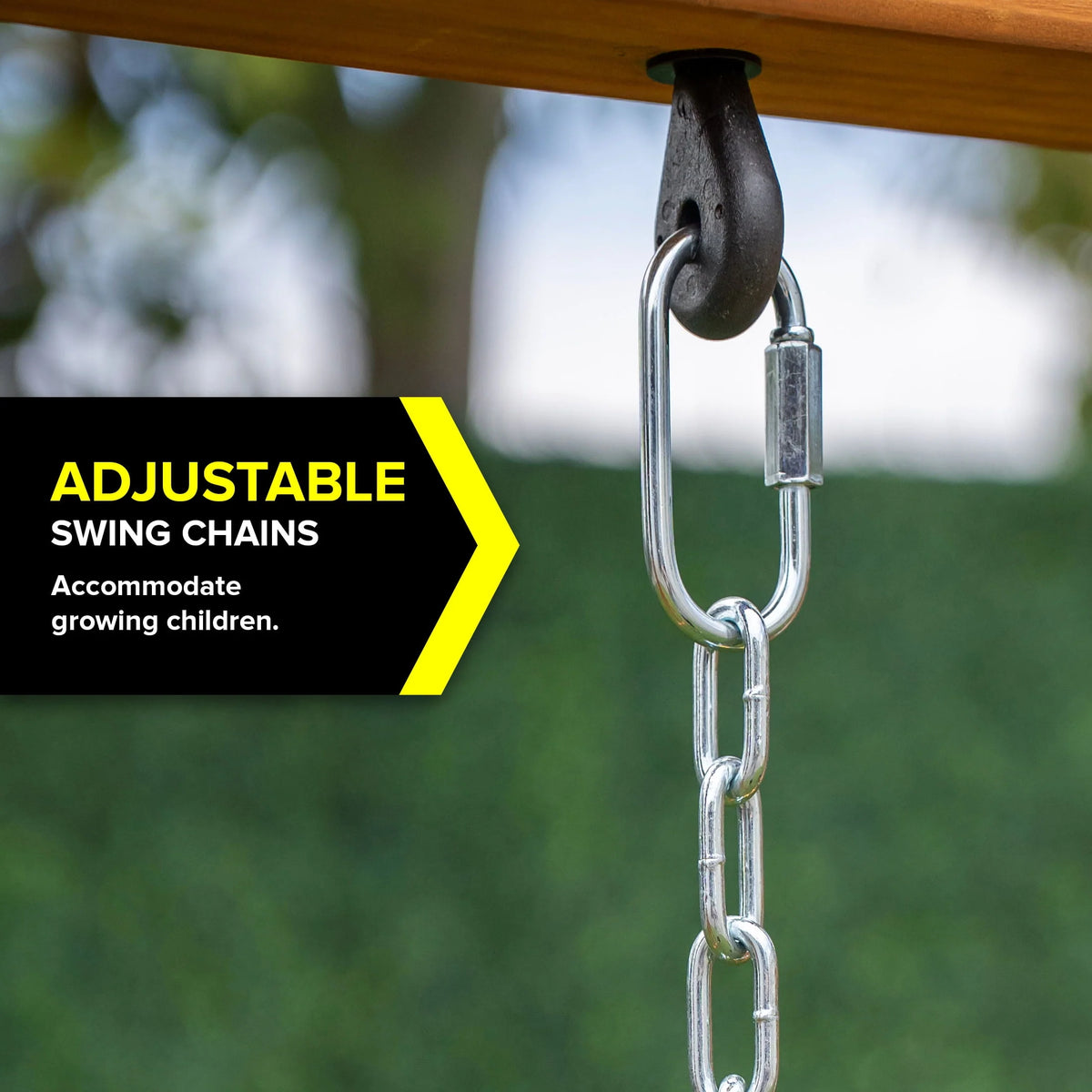 Wooden Swing Set with Double A-Frame and Slide N790489