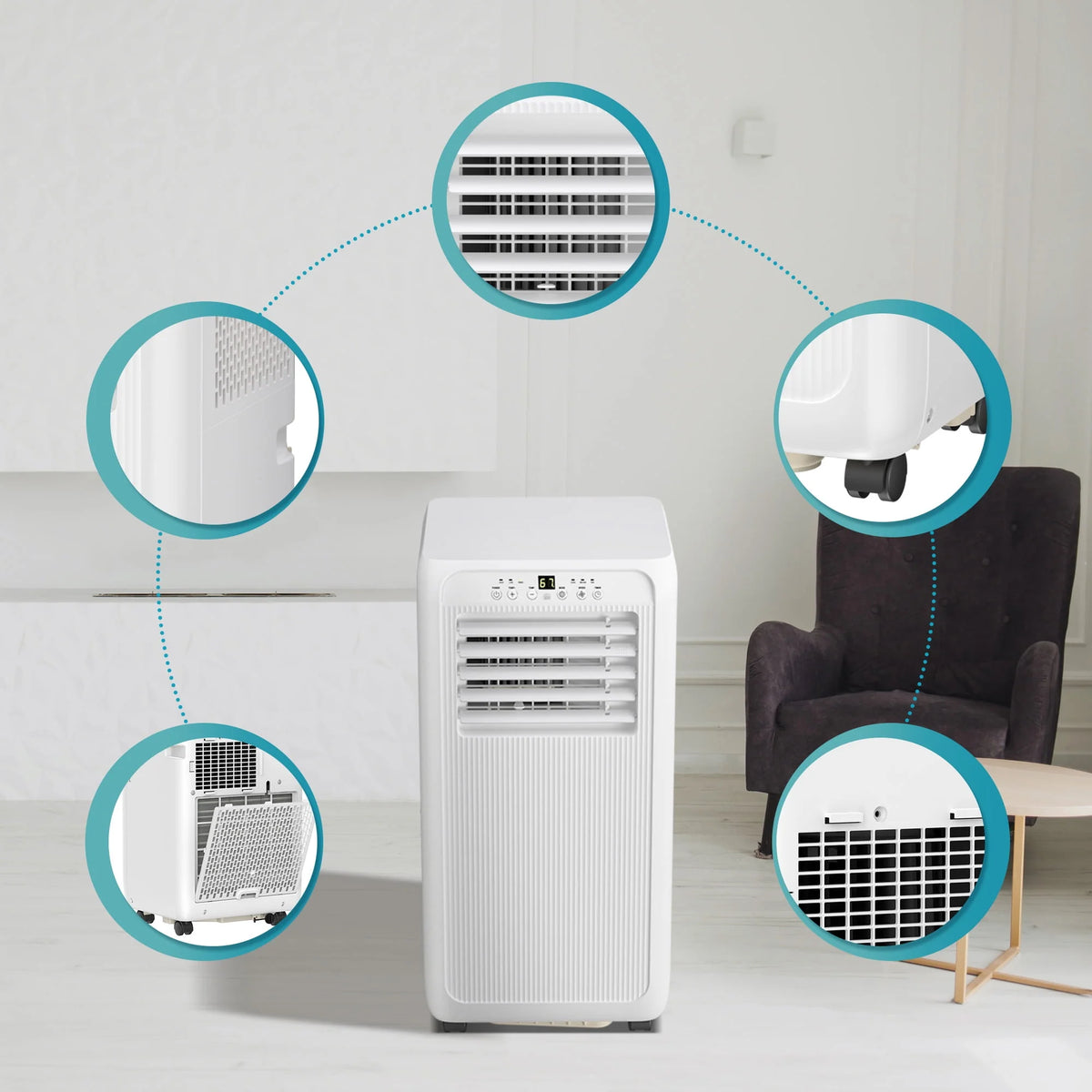 Portable Air Conditioner 3-in-1 with Remote B221