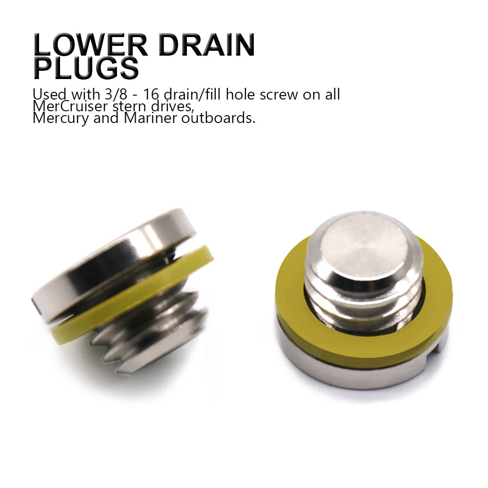 Lower Unit Oil Drain Plug Gearcase Screw & Gasket E962712