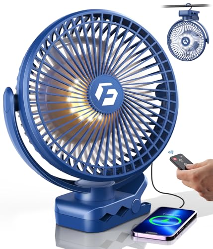 8-inch Clip on Fan 12000mAh Rechargeable 3 Speeds R774