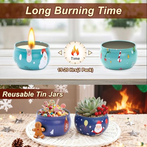 6 Pack Scented Jar Candle Set Natural Soy Wax B53244