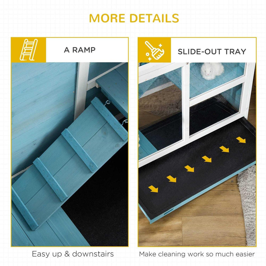 2-Story Wooden Rabbit Hutch L34530