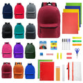 15 Inch 24 Pack Backpacks with 52 Piece School Supply Kits W24444