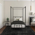 Black Twin Canopy Bed O2181