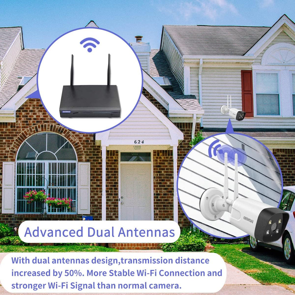 8Pcs 5.0MP Wireless Security Camera System with 8 Channel NVR D405005