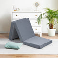 4'' Memory Foam Tri-Fold Mattress, Blue, Narrow Twin S587179