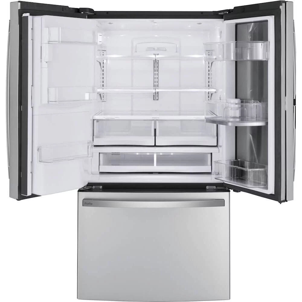 French Door Freestanding Refrigerator Black Stainless Steel H391