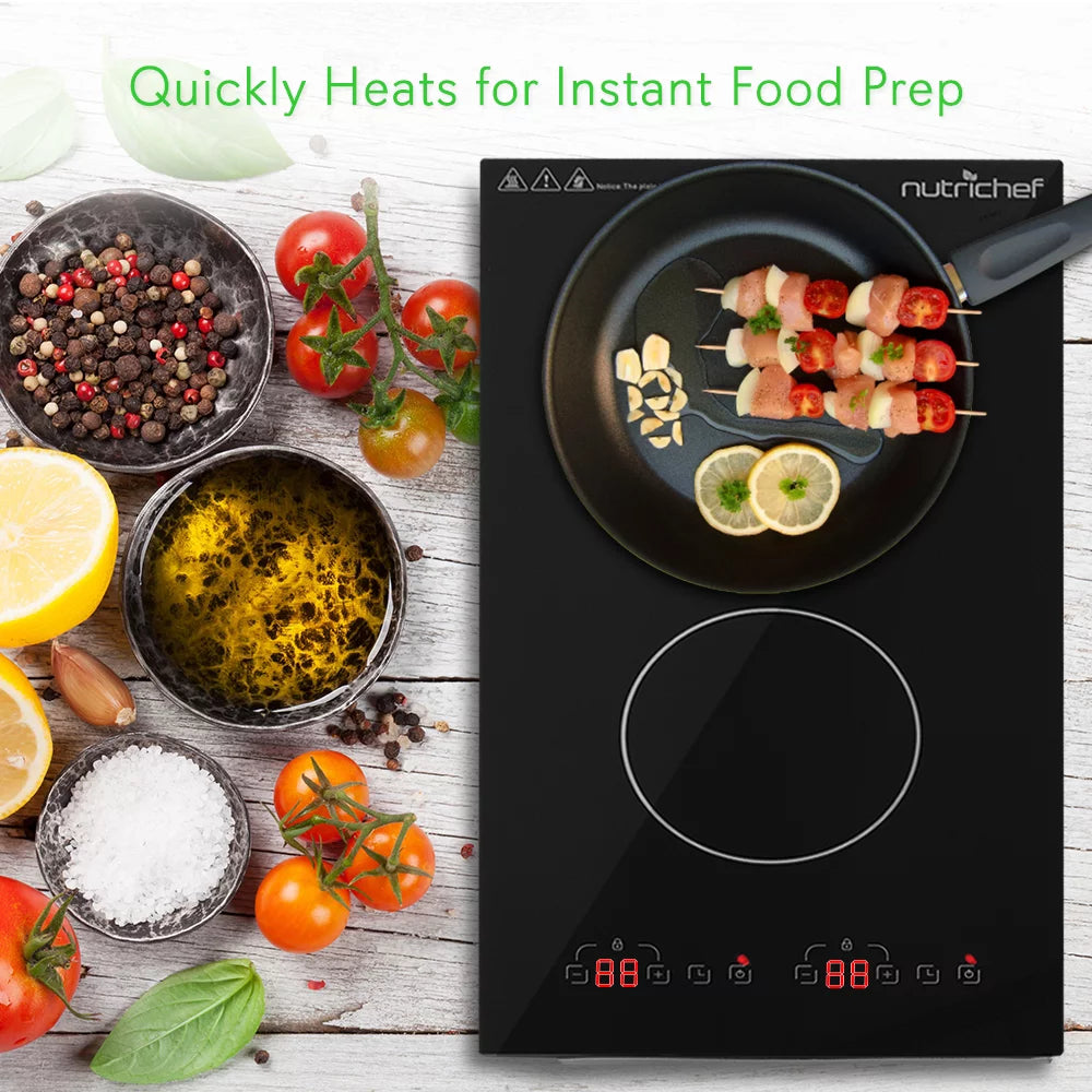 1800W Dual Induction Countertop Cooktop Burner U698633