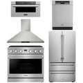 36 Gas Range, Range Hood, Refrigerator, Dishwasher and Microwave Z13653