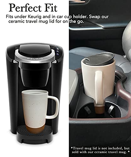 18 oz Ceramic Tea Mug with Infuser and Lid T2925